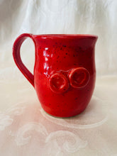 Load image into Gallery viewer, Kids Cup: (Red on Speckled Clay with Two Heart Appliques)