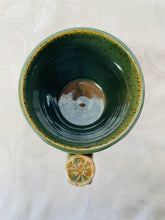Load image into Gallery viewer, Kids Cup:  (Green on Speckled Clay with Two, Three Leaf Clover Appliques)
