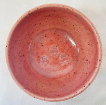 Load image into Gallery viewer, Small Bowl: (Pink on Speckled Clay with Three Full Flowers)
