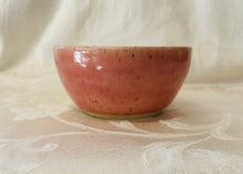 Load image into Gallery viewer, Small Bowl: (Pink on Speckled Clay with Three Full Flowers)