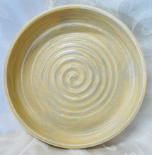 Load image into Gallery viewer, Platter: (Yellow/Gray Ceramic Platter with a Center Spiral)