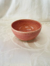 Load image into Gallery viewer, Small Bowl: (Pink on Speckled Clay with Three Full Flowers)