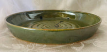 Load image into Gallery viewer, Platter:  (Greenish-Brown Ceramic Platter with Black Accents)