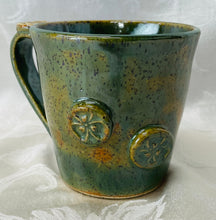 Load image into Gallery viewer, Kids Cup:  (Green on Speckled Clay with Two, Three Leaf Clover Appliques)