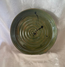 Load image into Gallery viewer, Platter:  (Greenish-Brown Ceramic Platter with Black Accents)