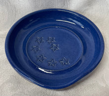 Load image into Gallery viewer, Spoon Rest: Azure Blue with Seven Stars