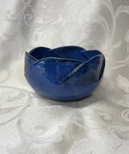 Load image into Gallery viewer, Medium Bowl: (Azure Blue with a Six Scalloped Edge)