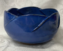 Load image into Gallery viewer, Medium Bowl: (Azure Blue with a Six Scalloped Edge)