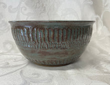 Load image into Gallery viewer, Large Bowl: (Desert Sage Green Ceramic Bowl with a Textured Design)