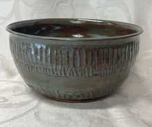 Load image into Gallery viewer, Large Bowl: (Desert Sage Green Ceramic Bowl with a Textured Design)