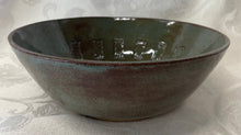 Load image into Gallery viewer, Large Bowl: (Desert Sage Green Ceramic Bowl with Six Window Stamps)