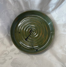 Load image into Gallery viewer, Platter:  (Greenish-Brown Ceramic Platter with Black Accents)
