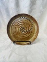 Load image into Gallery viewer, Platter: (Brown-Beige Unique Ceramic Platter with Blue Dot Design)