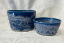 Load image into Gallery viewer, Bowl Sets: (Large Blue/Purple Ceramic Bowl Set with Square Sides)