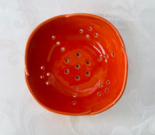 Load image into Gallery viewer, Berry Bowl/Colander: (Bright Orange with Scalloped Edges)
