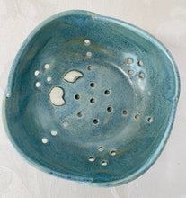 Load image into Gallery viewer, Berry Bowl/Colander: (Ice Green with Two Seashells plus Scalloped Edges)