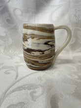 Load image into Gallery viewer, A Mug:  (Tri Colored Ceramic Clay Mug with a Turtle Stamp on the Handle Bottom)