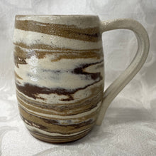 Load image into Gallery viewer, A Mug:  (Tri Colored Ceramic Clay Mug with a Turtle Stamp on the Handle Bottom)