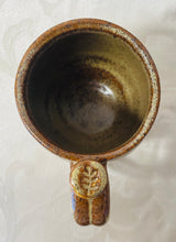 Load image into Gallery viewer, A Mug: (Brownish-Beige with a Leaf Thumb Rest)
