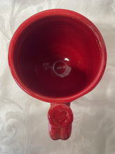 Load image into Gallery viewer, A Mug: (Round Red Mug with a Heart Thumb Rest)