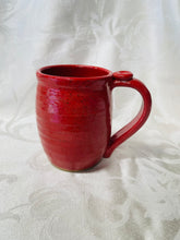 Load image into Gallery viewer, A Mug: (Round Red Mug with a Heart Thumb Rest)