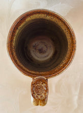 Load image into Gallery viewer, A Mug: (Brownish-Beige on Speckled Clay with a Turtle Thumb Rest)