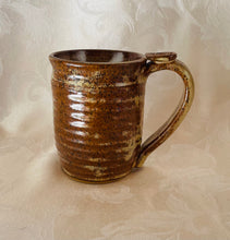 Load image into Gallery viewer, A Mug: (Brownish-Beige on Speckled Clay with a Turtle Thumb Rest)