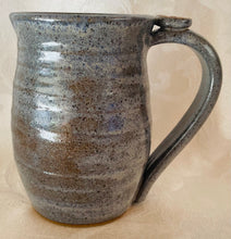 Load image into Gallery viewer, A Mug: (Light Blue on Speckled Clay with a Star Thumb Rest)