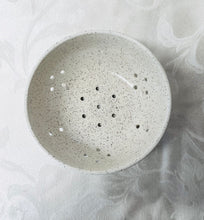 Load image into Gallery viewer, Berry Bowl/Colander: (White on Speckled Clay)