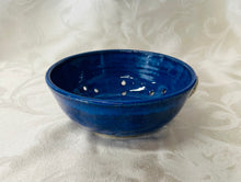 Load image into Gallery viewer, Berry Bowl/Colander: (Azure Blue with Specks and Two Seashell Appliques)