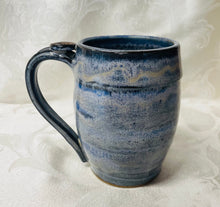 Load image into Gallery viewer, A Mug: (Bluish-Purple with a Leaf Thumb Rest)