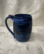 Load image into Gallery viewer, A Mug: (Azure Blue/Black with a Pinwheel Flower Thumb Rest)