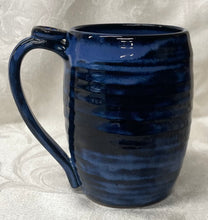 Load image into Gallery viewer, A Mug: (Azure Blue/Black with a Pinwheel Flower Thumb Rest)