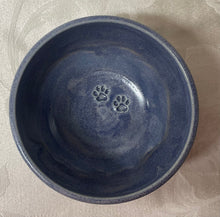 Load image into Gallery viewer, Small Bowl: (Bluish-Purple with Two Paw Prints)