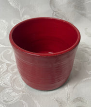 Load image into Gallery viewer, Medium Bowl: (Holder with Cork Lid: Speckled Red Tall with Straight Sides)