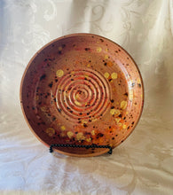 Load image into Gallery viewer, Platter: (Extra Large Peach Colored Platter with Beige, Brown, and Peach Colored Crystals)