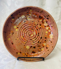 Load image into Gallery viewer, Platter: (Extra Large Peach Colored Platter with Beige, Brown, and Peach Colored Crystals)