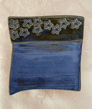 Load image into Gallery viewer, Sponge, Jewelry, Business Card Stand/Soap Dish/ Tea Bag Rest (Mottle Blue with 10 Stars) #1