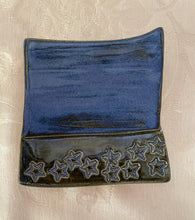 Load image into Gallery viewer, Sponge, Jewelry, Business Card Stand/Soap Dish/ Tea Bag Rest (Mottle Blue with 10 Stars) #1