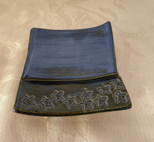 Load image into Gallery viewer, Sponge, Jewelry, Business Card Stand/Soap Dish/ Tea Bag Rest (Mottle Blue with 10 Stars) #1