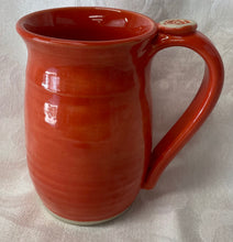 Load image into Gallery viewer, Mug (Orange with a Rose Thumb Rest)