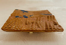 Load image into Gallery viewer, Sponge, Jewelry, Business Card Stand/Soap Dish/Tea Bag Rest (Red/Gold with Navy Blue Accents)