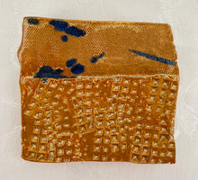 Load image into Gallery viewer, Sponge, Jewelry, Business Card Stand/Soap Dish/Tea Bag Rest (Red/Gold with Navy Blue Accents)