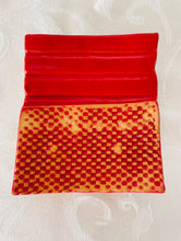 Load image into Gallery viewer, Sponge, Jewelry, Business Card Stand/Soap Dish/Tea Bag Rest (Red with Burlap Pattern)
