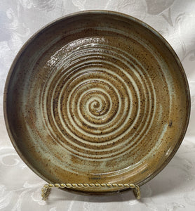 Platter:  (Brown/Beige on Speckled Clay)