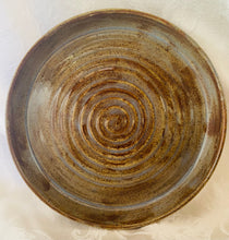 Load image into Gallery viewer, Platter  (Brown/Blue with a Spiral Center)
