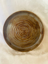 Load image into Gallery viewer, Platter  (Brown/Blue with a Spiral Center)
