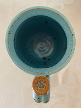Load image into Gallery viewer, A Mug:  (Speckled Turquoise with a Paw Print Thumb Rest)
