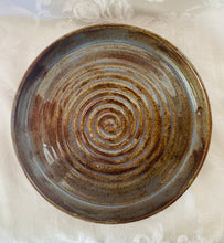 Load image into Gallery viewer, Platter  (Brown/Blue with a Spiral Center)
