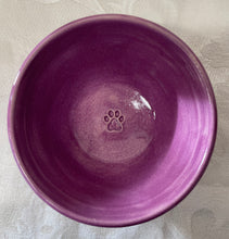 Load image into Gallery viewer, Small Bowl  (Purple with One Paw Print)
